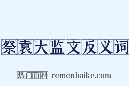 祭袁大监文反义词是什么意思的图片